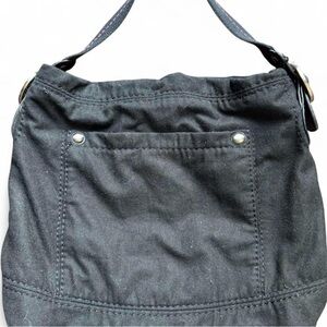 GAP recycled wool shoulder bag lined in hot pink!